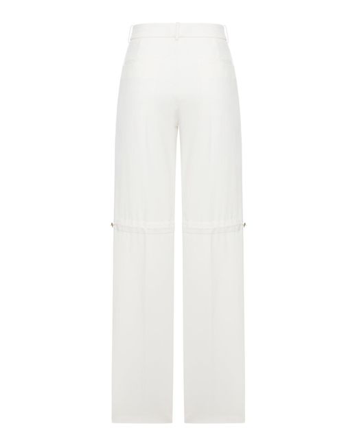 Fendi White Wide Leg Pants