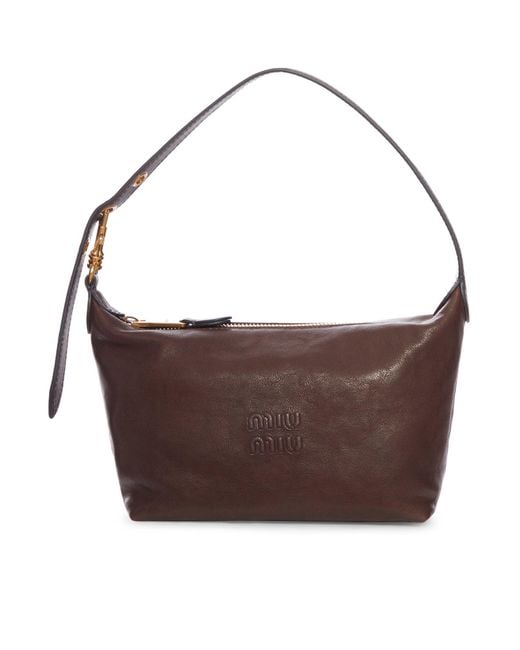 Miu Miu Brown Leather Case Bag