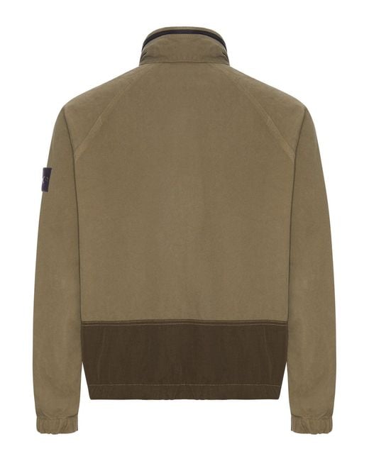 Stone Island Green Cotton Jacket With Badge for men