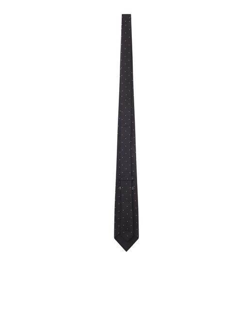 Tom Ford White Polka Dot Silk Tie for men