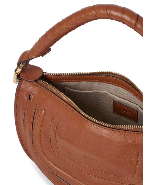Chloé Brown Mini Marcie Shoulder Bag