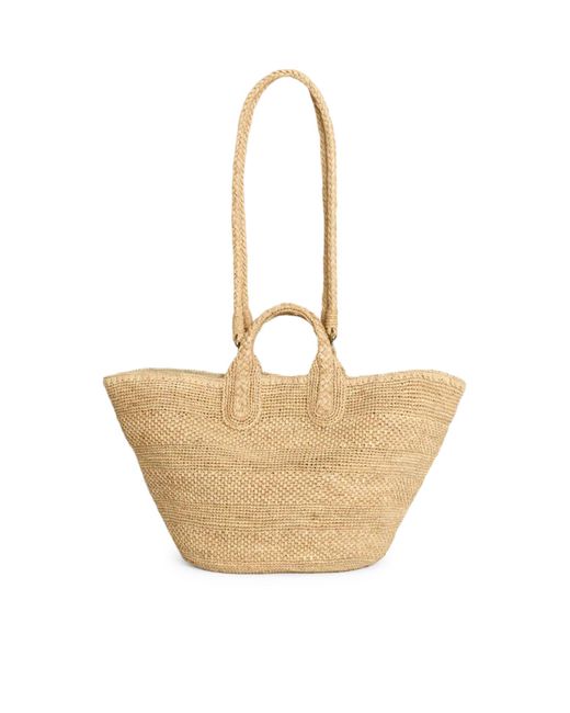 IBELIV White Raffia Soma Bag