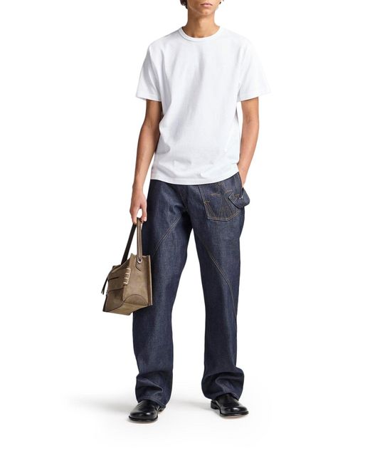 J.W. Anderson White J.W.Anderson T-Shirt With Embroidered Anchor for men