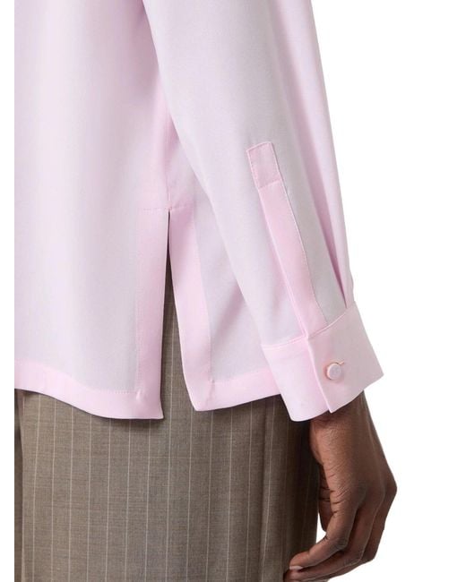 Max Mara Pink Silk Charmeuse Blouse
