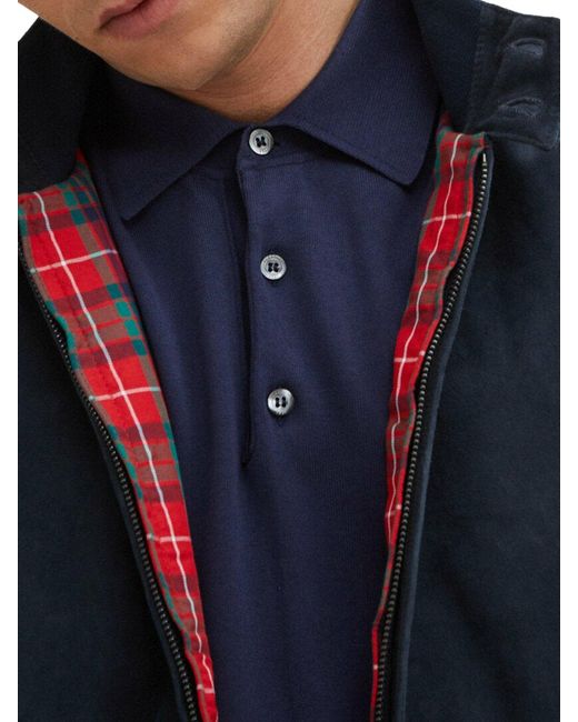 Baracuta Blue G9 Suede Jacket for men