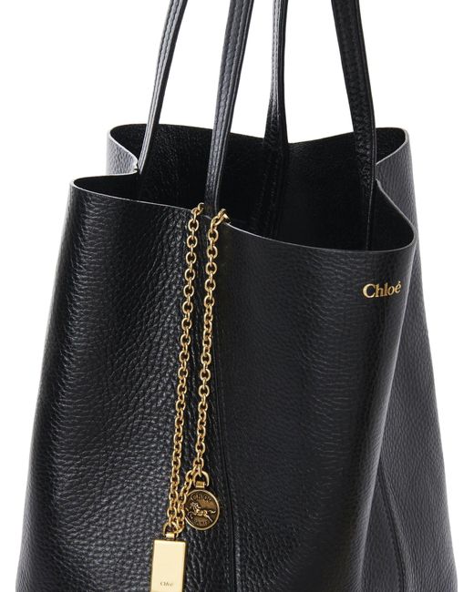 Chloé Black Chloã Spin Tote Bag