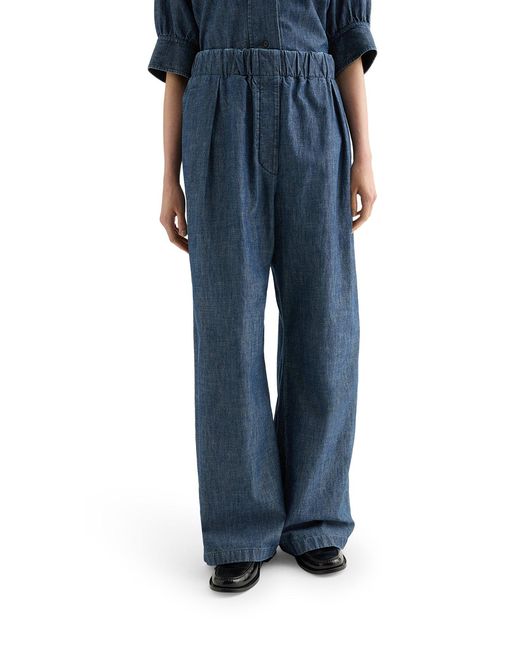 Jil Sander Blue Wide Leg Trousers