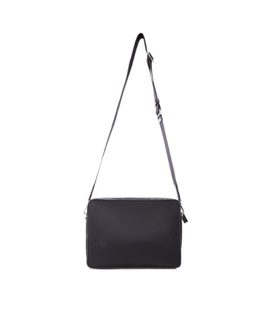 Prada White Re-nylon And Leather Shoulder Bag for men