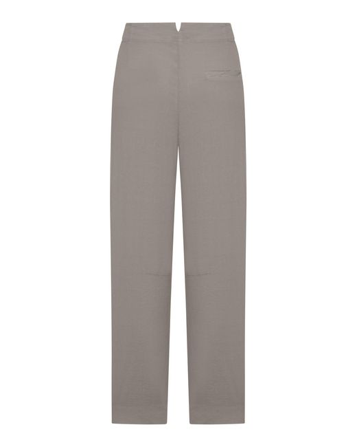 Transit Gray High-Waisted Cotton Trousers