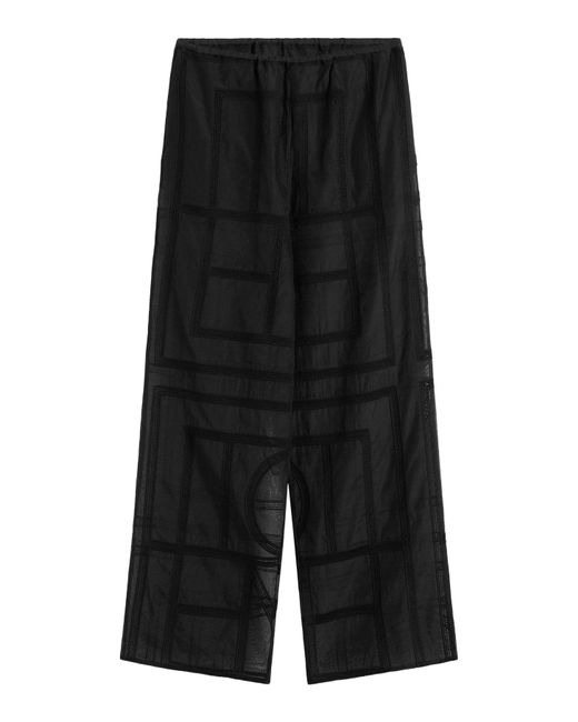 パンツ TOTEME SEMI-TRANSPARENT SILK TROUSERS WITH MONOGRAM SEMI-TRANSPARENT SILK TROUSERS WITH MONOGRAM – Suit Negozi Row