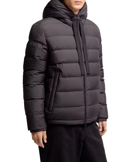 Piumino zeflor con cappuccio di Moncler in Gray da Uomo