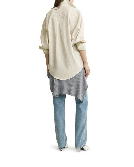 Totême  White Oversized Striped Shirt