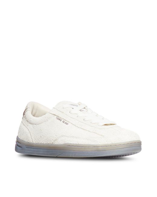 Stone Island White Sneakers Shoes for men