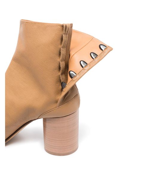 Maison Margiela Natural Tabi 80Mm Ankle Boots