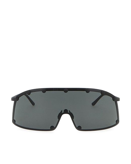Rick Owens Gray Geometric Shielding Sunglasses for men