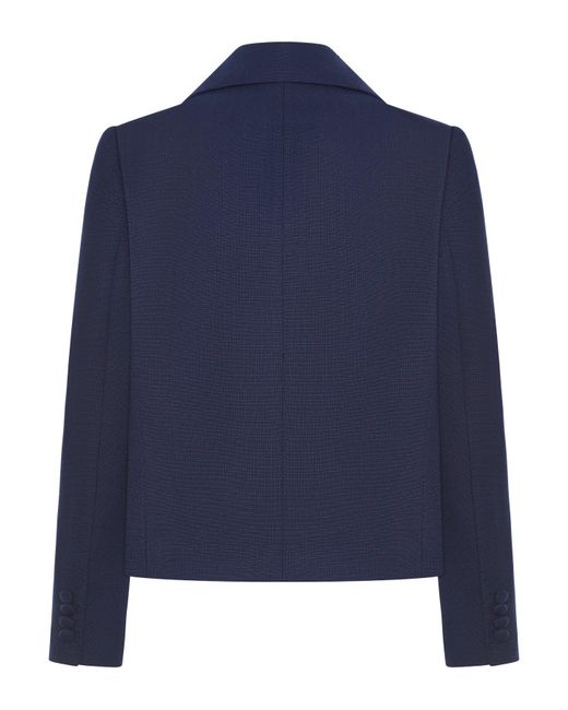 Valentino Garavani Blue Jacket With Bow Closure