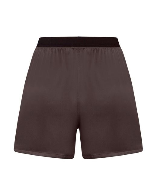 Tom Ford Purple Silk Satin Shorts