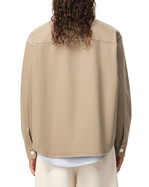AMI Natural Ami De Coeur Cotton Knit Shirt Jacket for men
