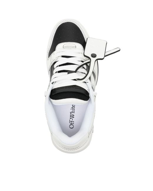 Off-White c/o Virgil Abloh White Out Of Office Calf Leather Sneakers, 100% Rubber
