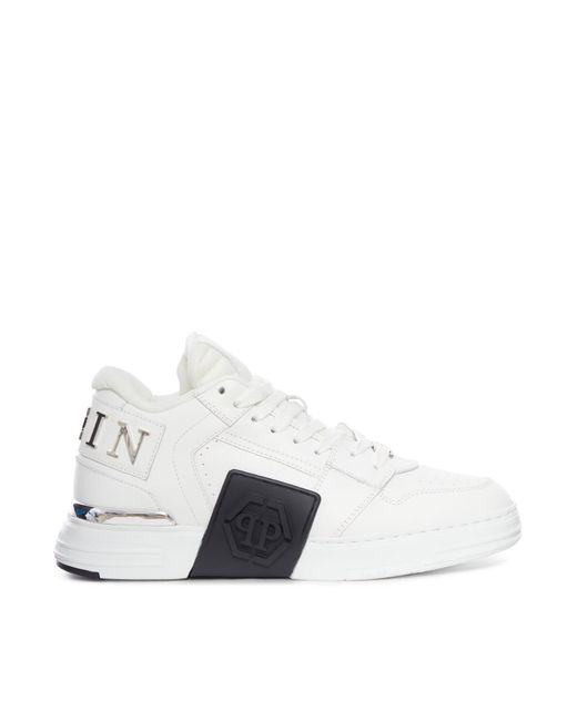 Philipp Plein White Low Top Sneakers Phantom Kicks for men