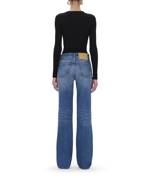 Haikure Blue Flora Denim Jeans