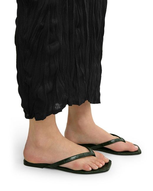 Totême Multicolor Croco-Embossed Flip-Flops