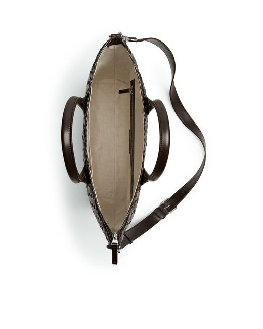 Borsa tote intrecciato north-south con zip di Bottega Veneta in Black da Uomo