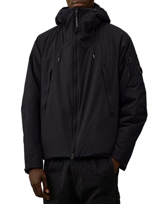 C P Company Blue Pro-tek Padded Hooded Jacket for men