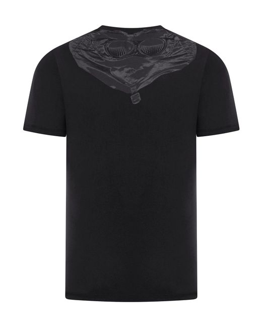 C P Company Black 30/1 T-shirt With goggles Print for men