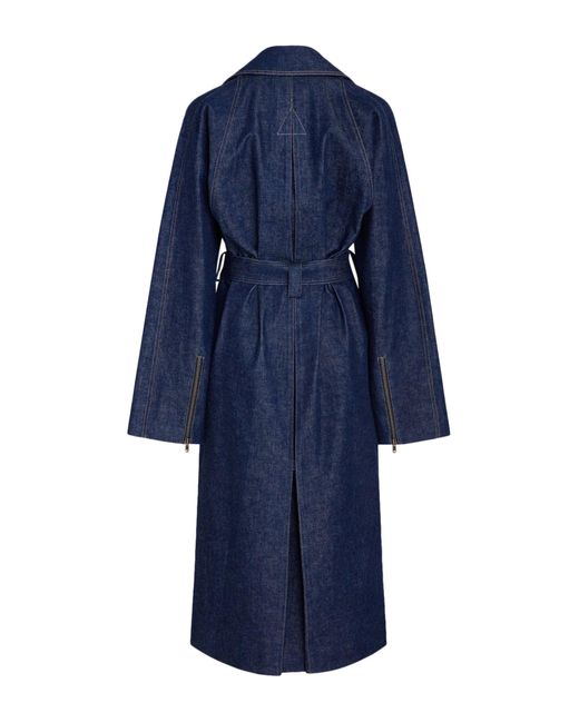 Alaïa Blue Single Breasted Coat