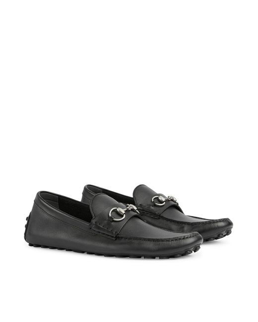 Gucci Black Driver Moccasin With Clamp for men