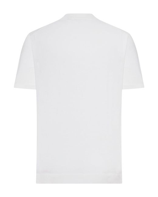 Roberto Collina White Cotton Turtleneck for men