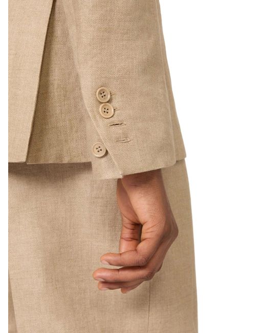 Max Mara Natural Double-Breasted Blazer