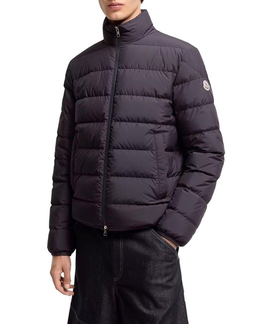 Moncler Blue Baudinet Short Down Jacket for men
