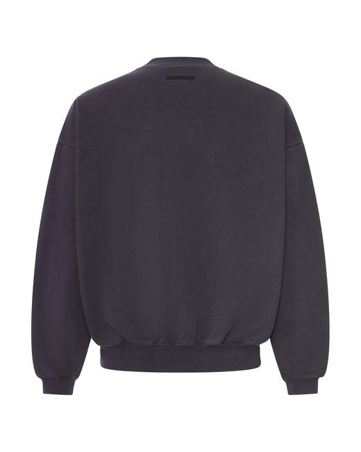 Fear Of God Blue 90's Crew Neck Cotton Campus Sweatshirt for men