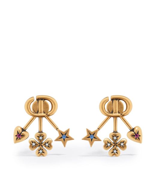 Dior Metallic Dior Lucky Charms Earrings