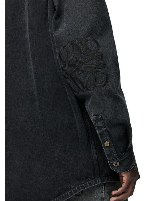 Loewe Blue Denim Anagram Overshirt for men