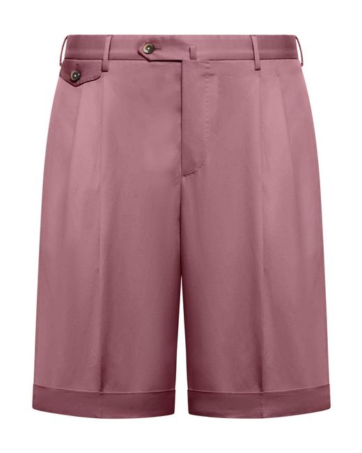 PT Torino Purple Tailored Bermuda Shorts for men