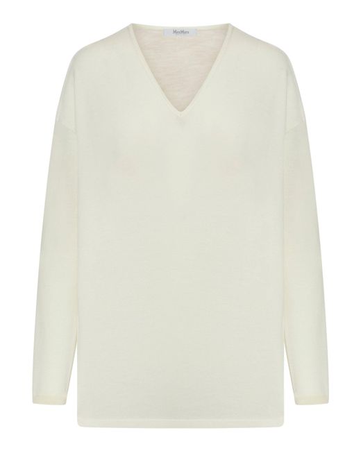 Maglione in cashmere di Max Mara in White
