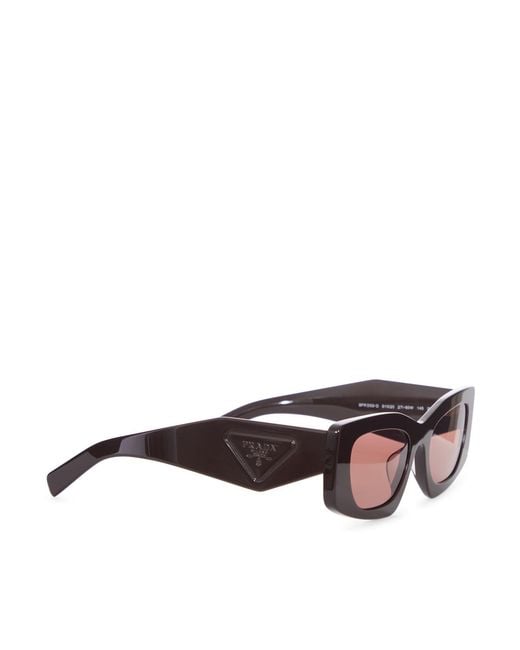 Prada Brown Sunglasses With Triangle Logo