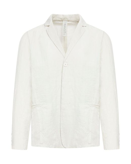 Transit White Linen Jacket for men