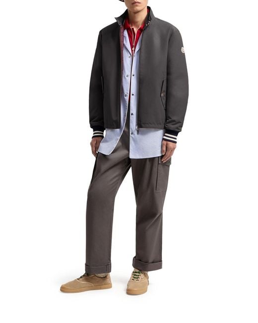 Moncler Gray Prieure Reversible Padded Bomber Jacket for men