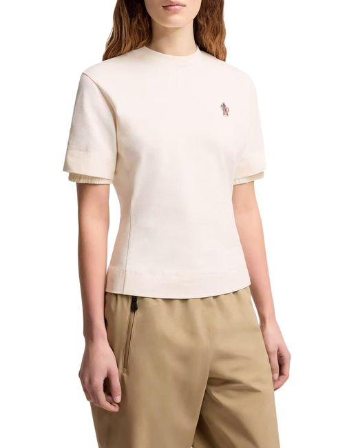 Moncler White Stretch Jersey T-Shirt