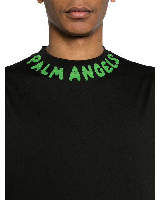 T-shirt seasonal con stampa di Palm Angels in Black da Uomo