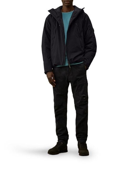 C P Company Blue Pro-tek Padded Hooded Jacket for men