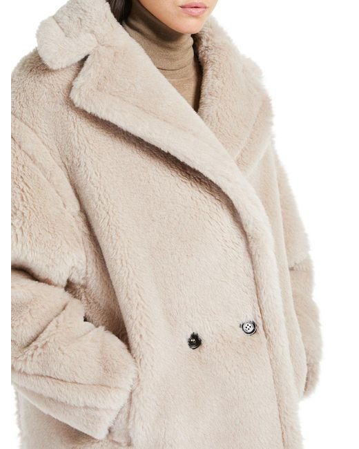Max Mara Natural Olga Teddy Bear Alpaca Wool Coat
