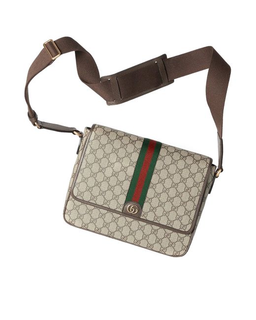 Gucci Gray Medium Ophidia Crossbody Bag for men
