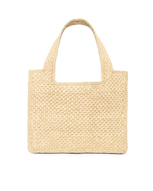Borsa font tote mini di Loewe in Natural