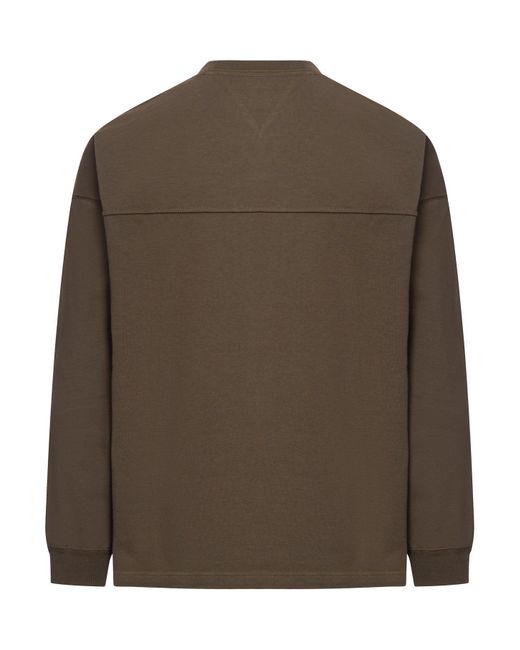 T-shirt oversize a maniche lunghe in jersey di Bottega Veneta in Brown da Uomo