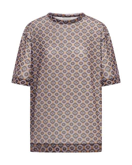 Dries Van Noten Gray Oversized Transparent T-Shirt